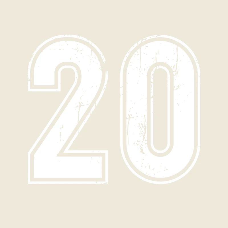 Maillot Rétro 20 Ans Numéro 20 T-hirt Numéro 20