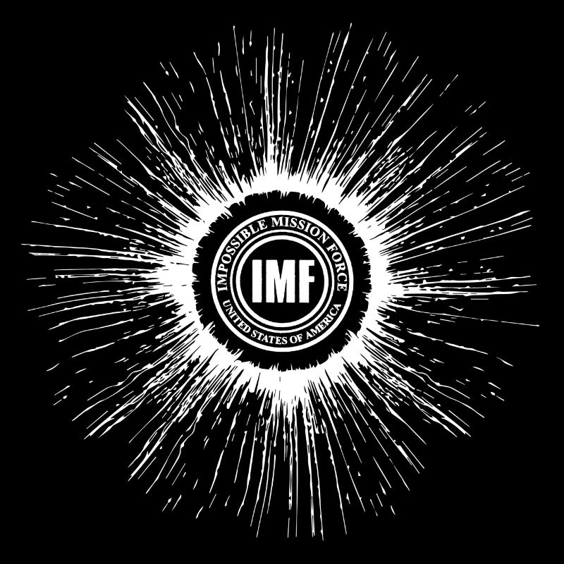 Mission Impossible Dead Reckoning IMF Weißes Logo