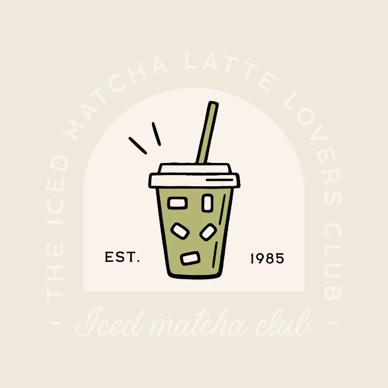 Iced Matcha Latte japanisches Getränk Humor