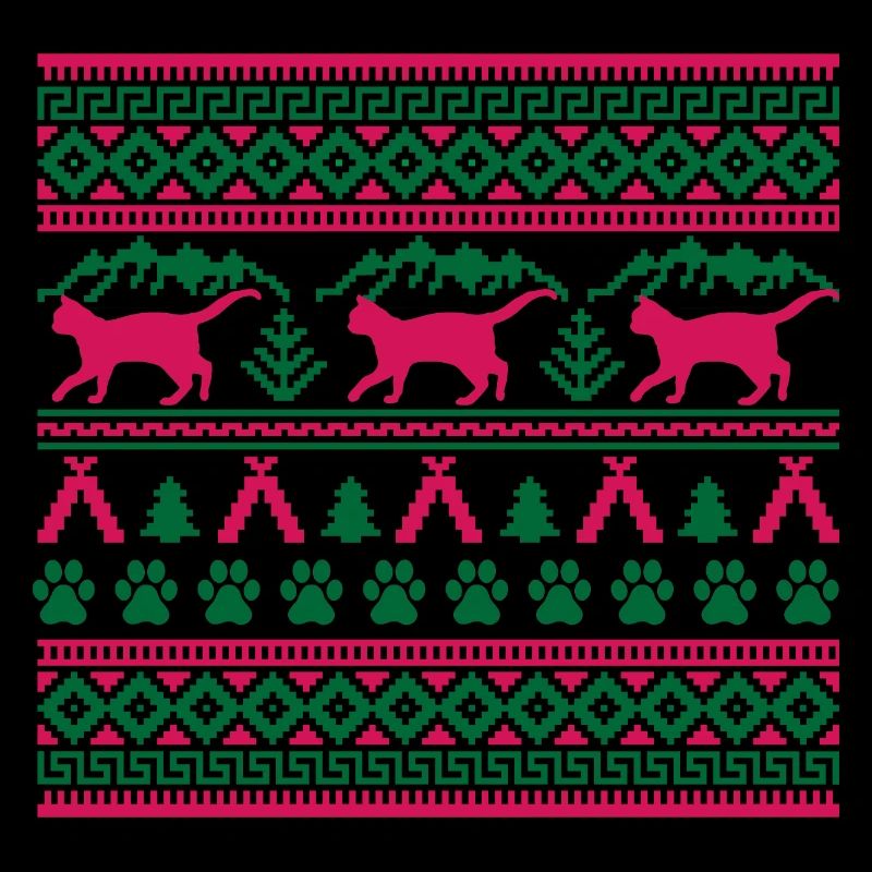 Weihnachtskatze Hässlicher Weihnachtspullover Geschenk