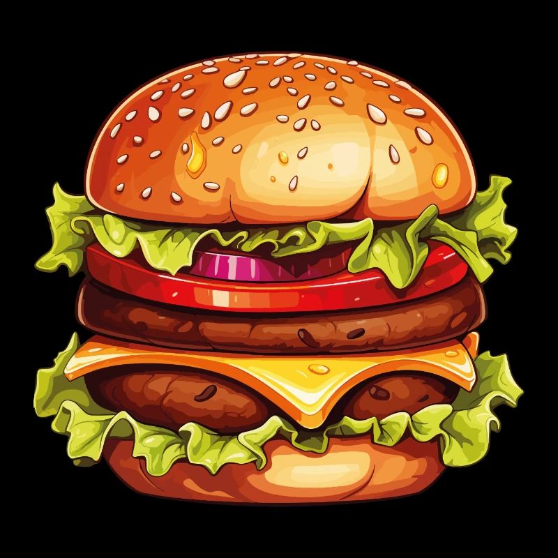 Burger, Hamburger, Cheeseburger, Restauration rapide, USA Comic