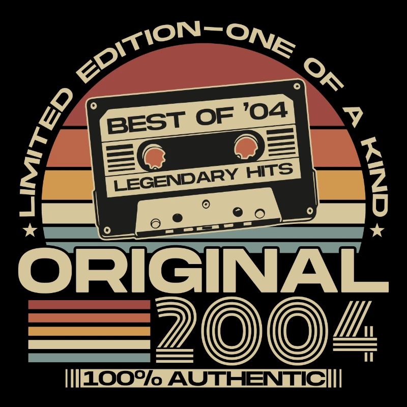 Original 2004 Vintage Anniversaire Rétro