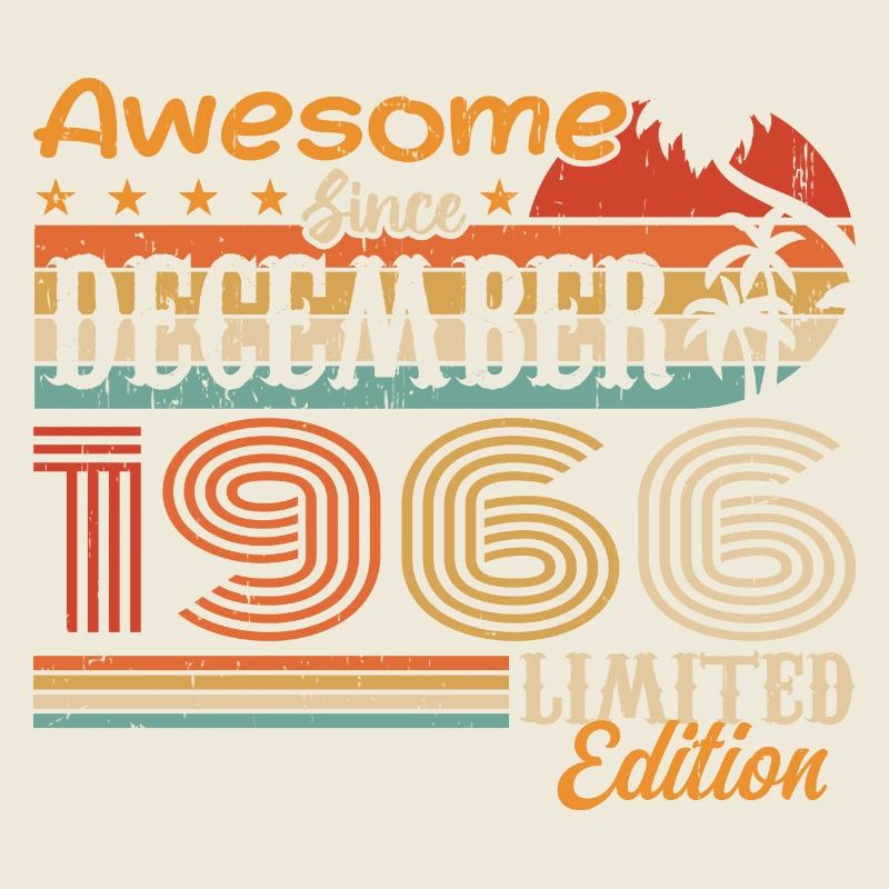 Retro Vintage Legendary Birthday December 1966