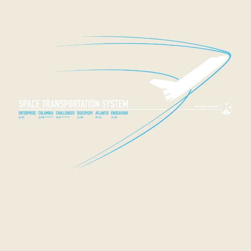 Space Shuttle (blauer Druck)
