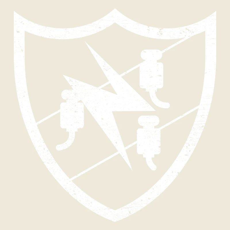 Emblème de symbole de guilde d'électricien en look grunge utilisé