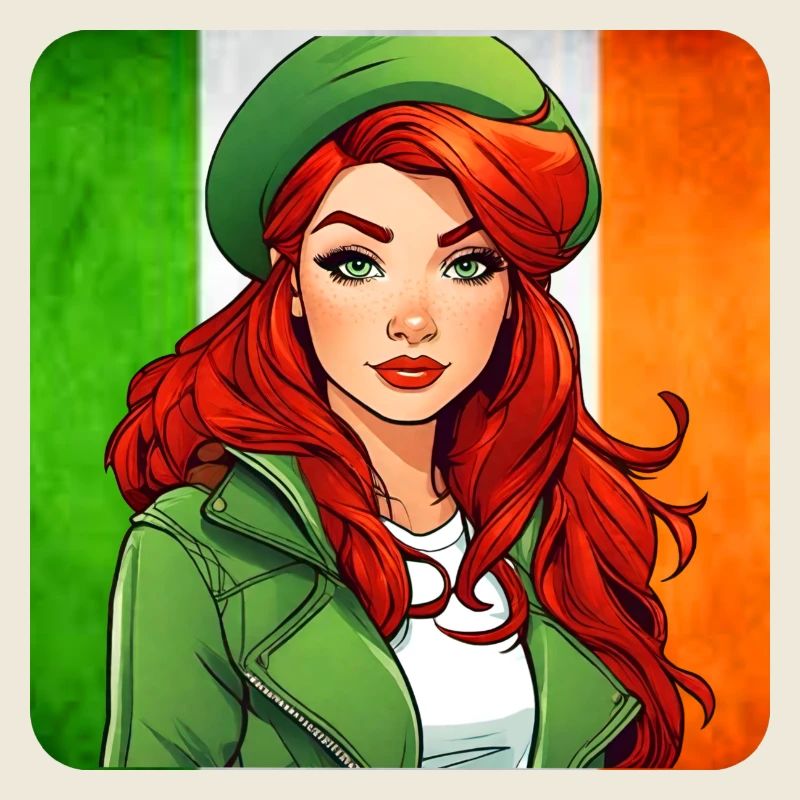 Cooles irisches rothaariges Mädchen