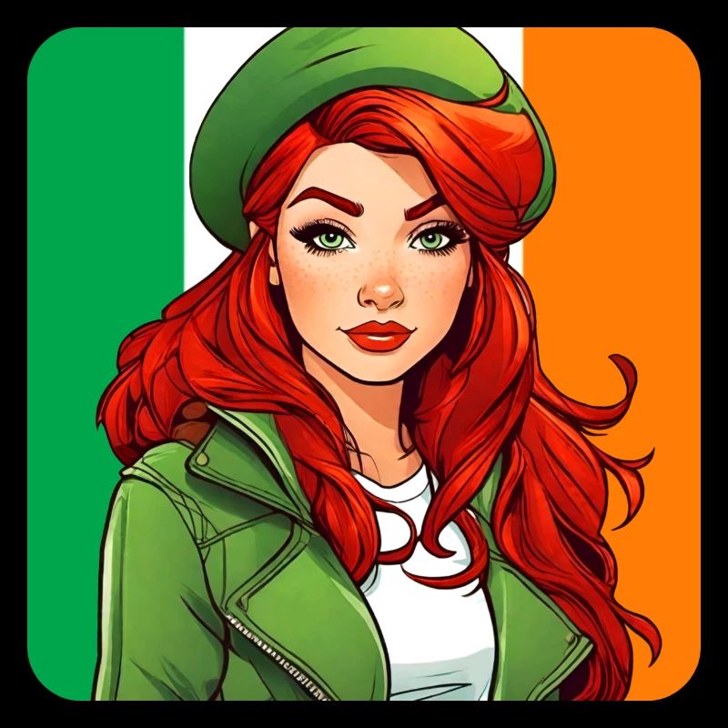 Cooles irisches rothaariges Mädchen