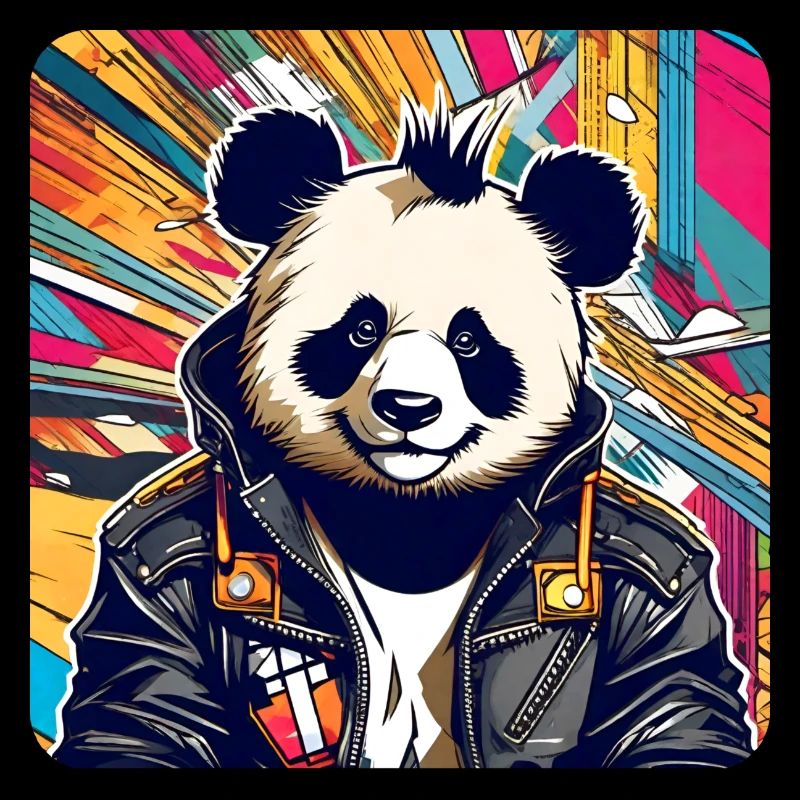 Cooler Punker Panda Bär