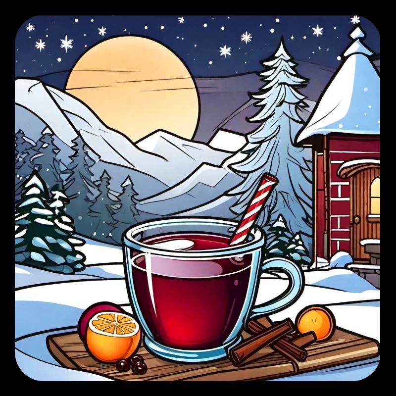 Vin chaud chaud en hiver