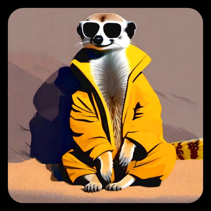 Faules cooles Erdmännchen mit Sonnenbrille