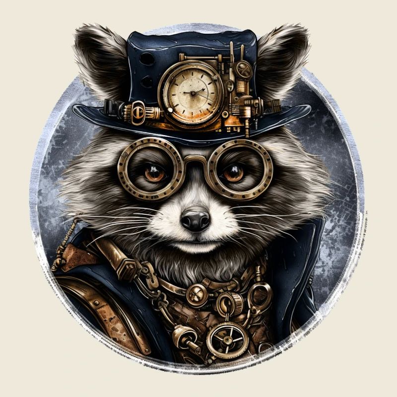 Raton laveur steampunk