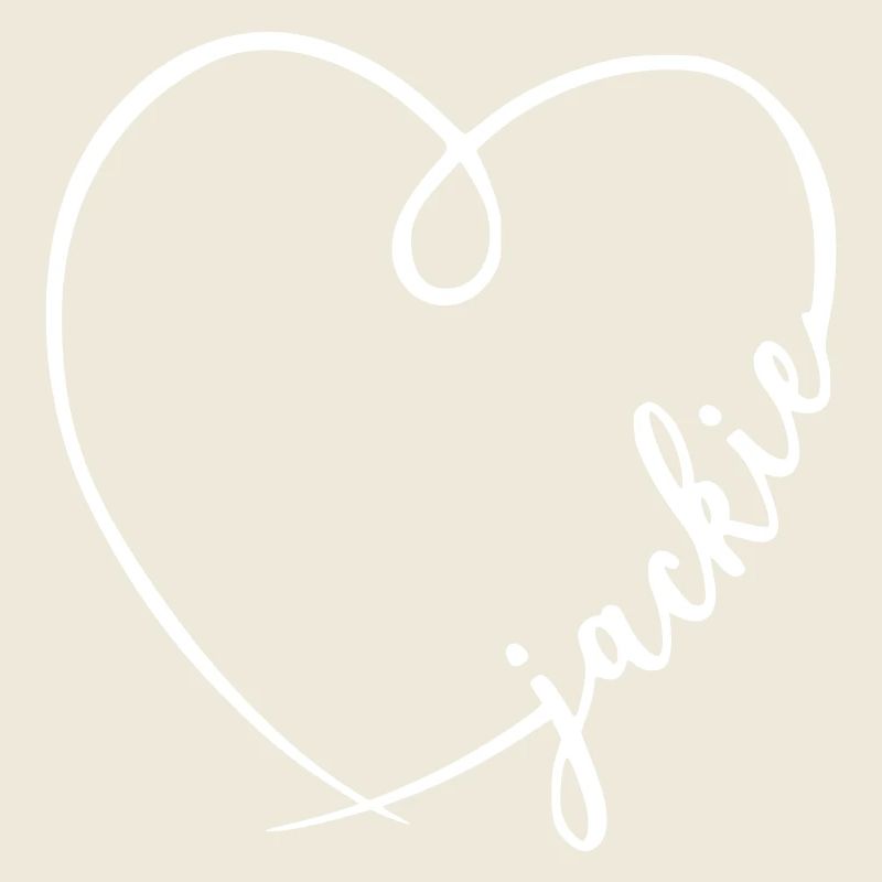 Jackie Name Calligraphy Heart