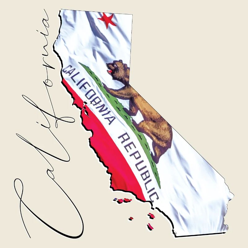 Californie (États-Unis) | Drapeau réel | Flag Map Script