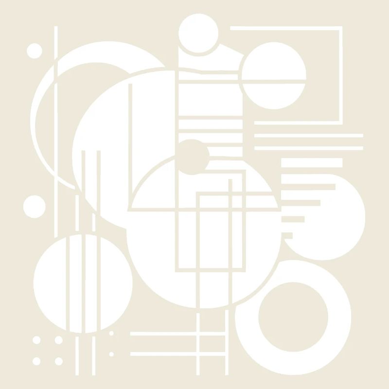 Geometric Black and White Pattern Print