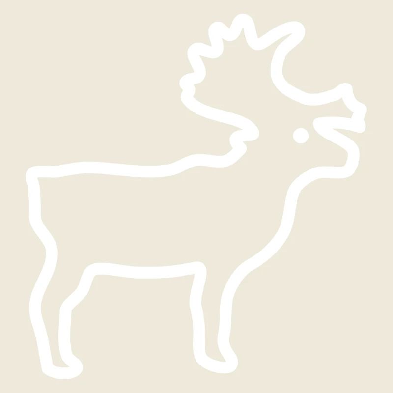 Renne comme un contour blanc