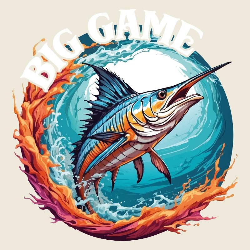 Springender Marlin Hochseefischen Tiefseefischen