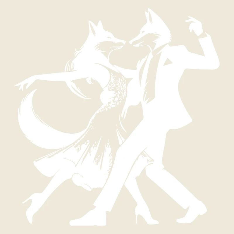 Cool foxtrot design: Two dancing foxes!