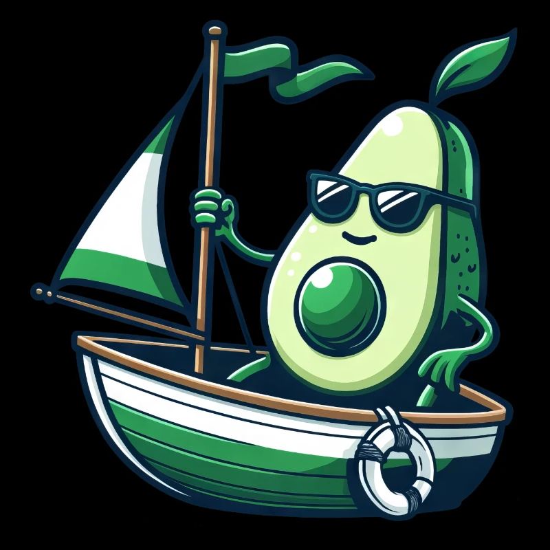 Cool summer sailing dinghy with avocado