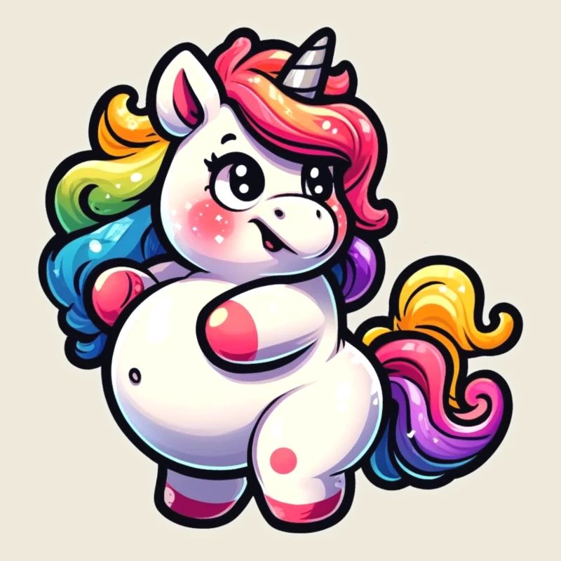 Süßes Regenbogen Einhorn