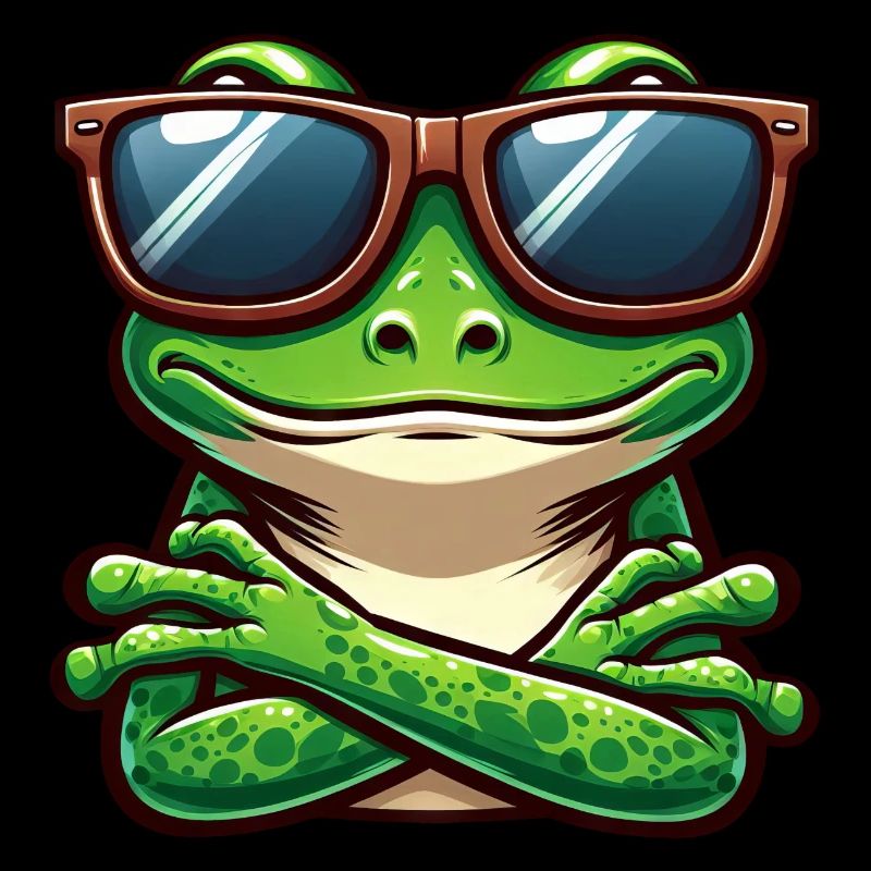 Cool grenouille crapaud crapaud lunettes de soleil dessin animé