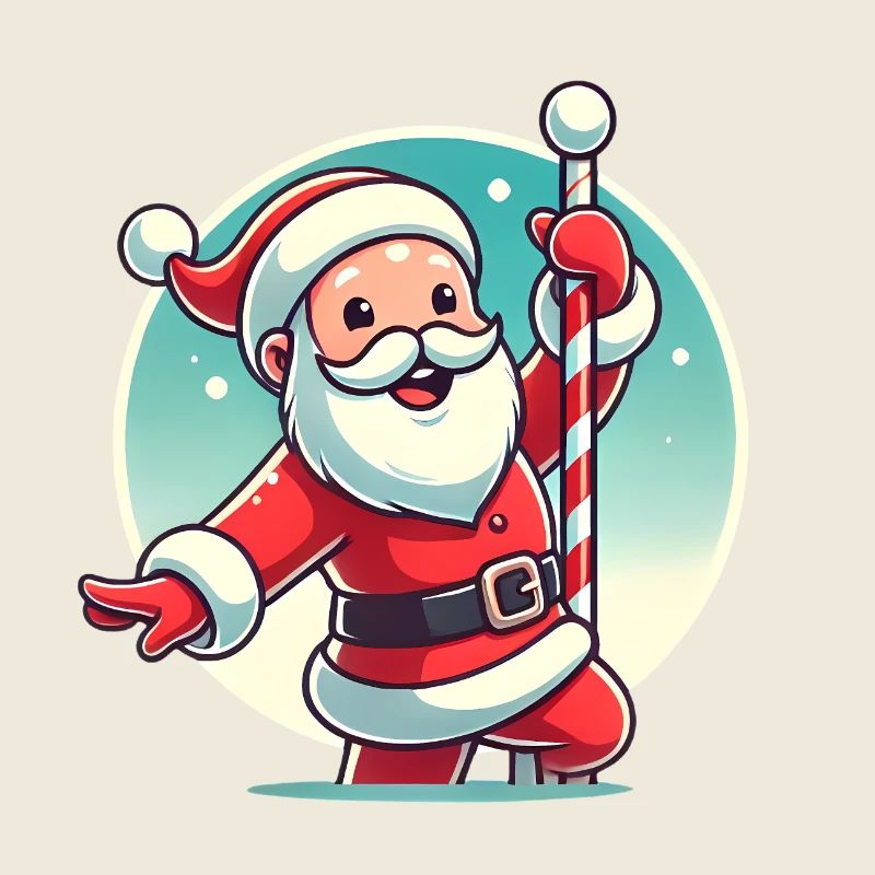 Joyeux Père Noël Pole Dance Graphique