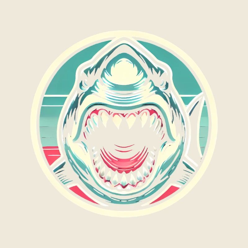 Illustration de morsure de requin redoutable