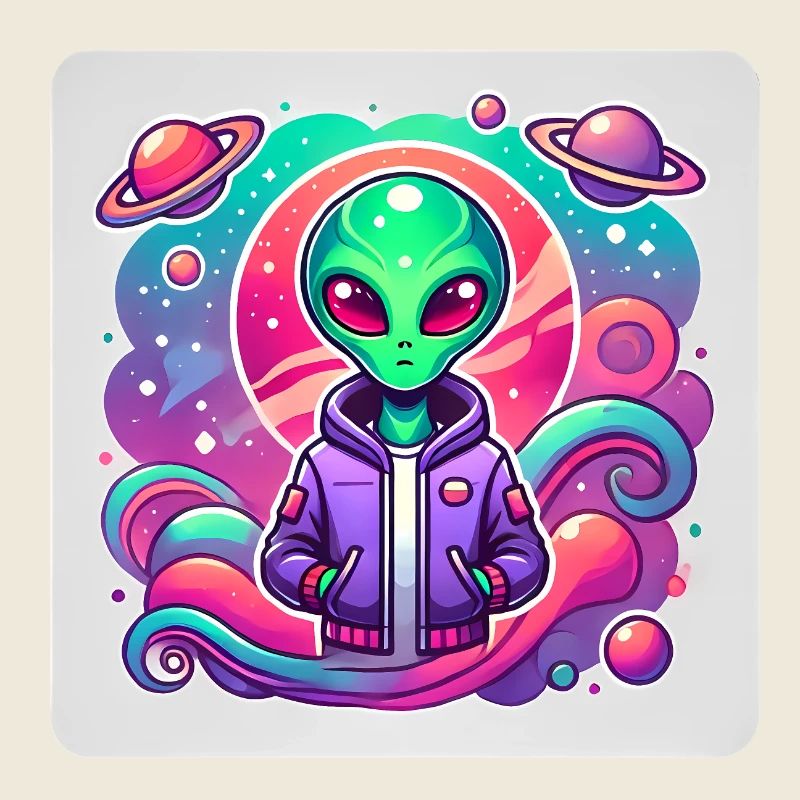 Kosmischer außerirdischer Reisender Illustration