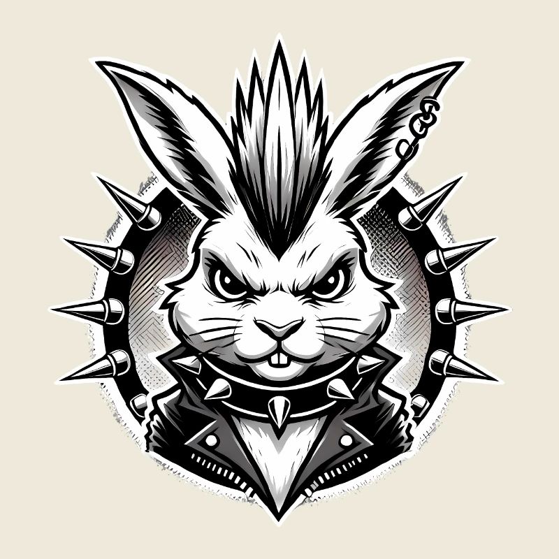 Punk Bunny in Love Design