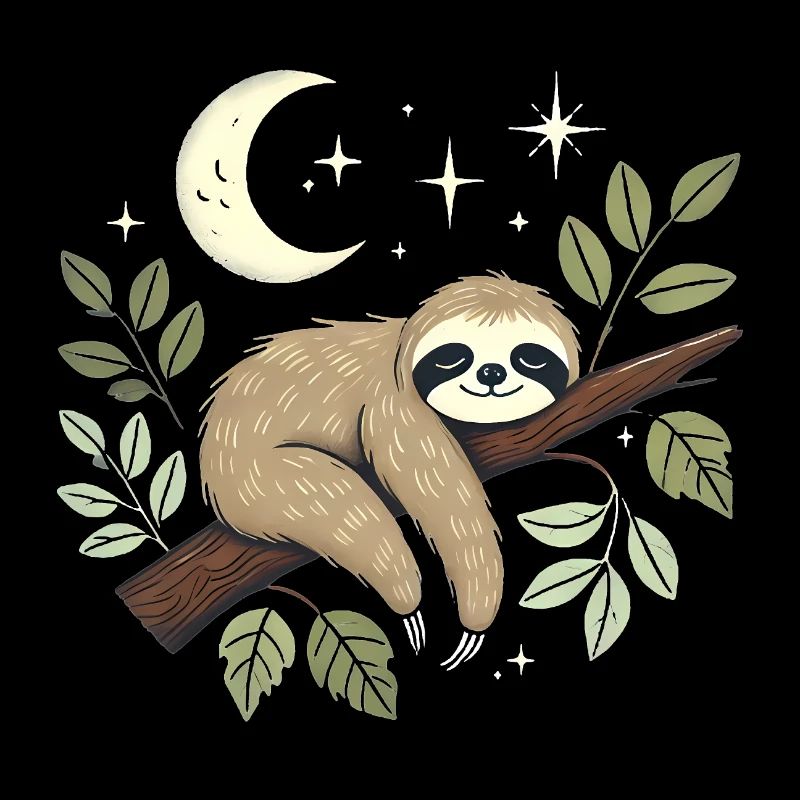 Cozy Sloth Nightshirt Design