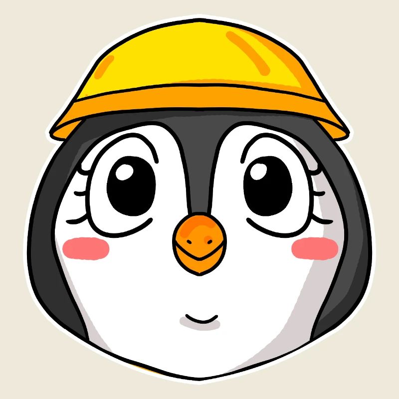 Chantier de construction de pingouins