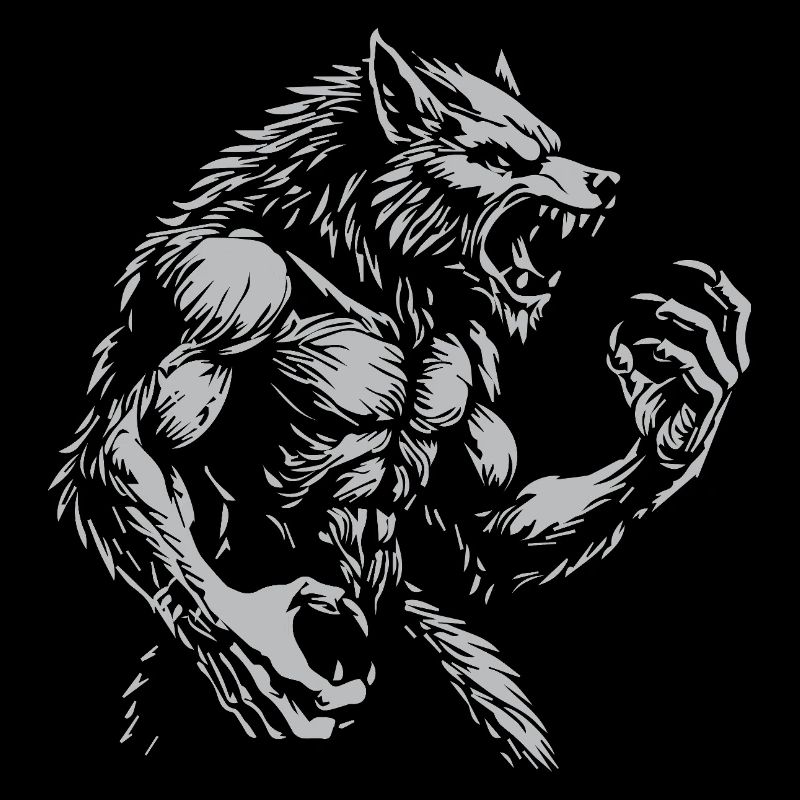 Grimmiger Warewolf Illustration