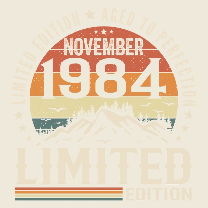 November 1984 Einzigartiger Retro-Geburtstag