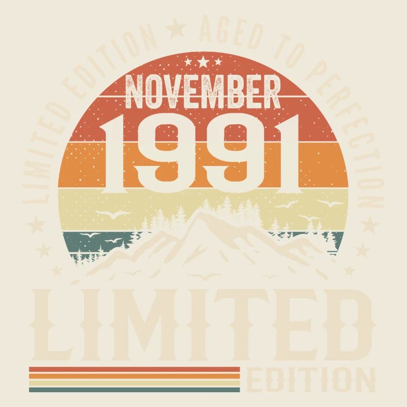 November 1991 Einzigartiger Retro-Geburtstag