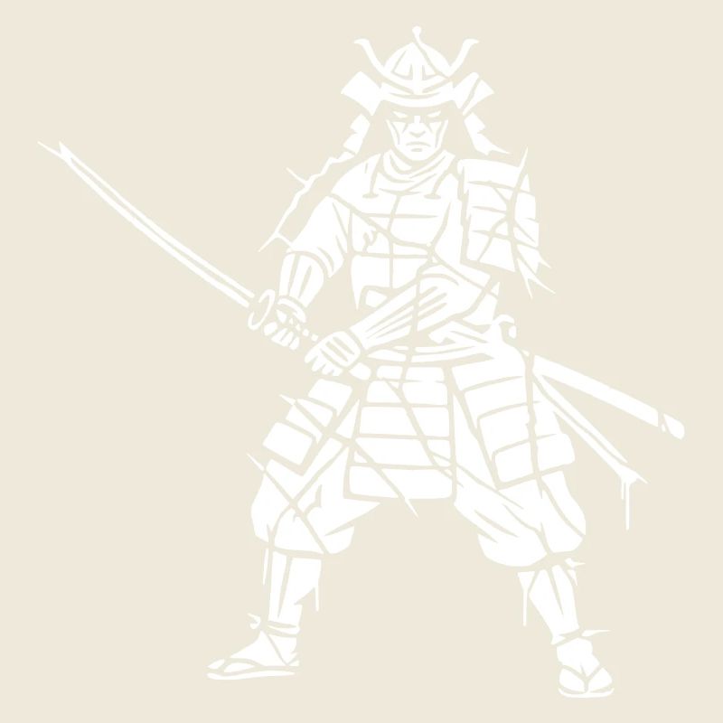 Samurai Sliver Mosaic Art Vector