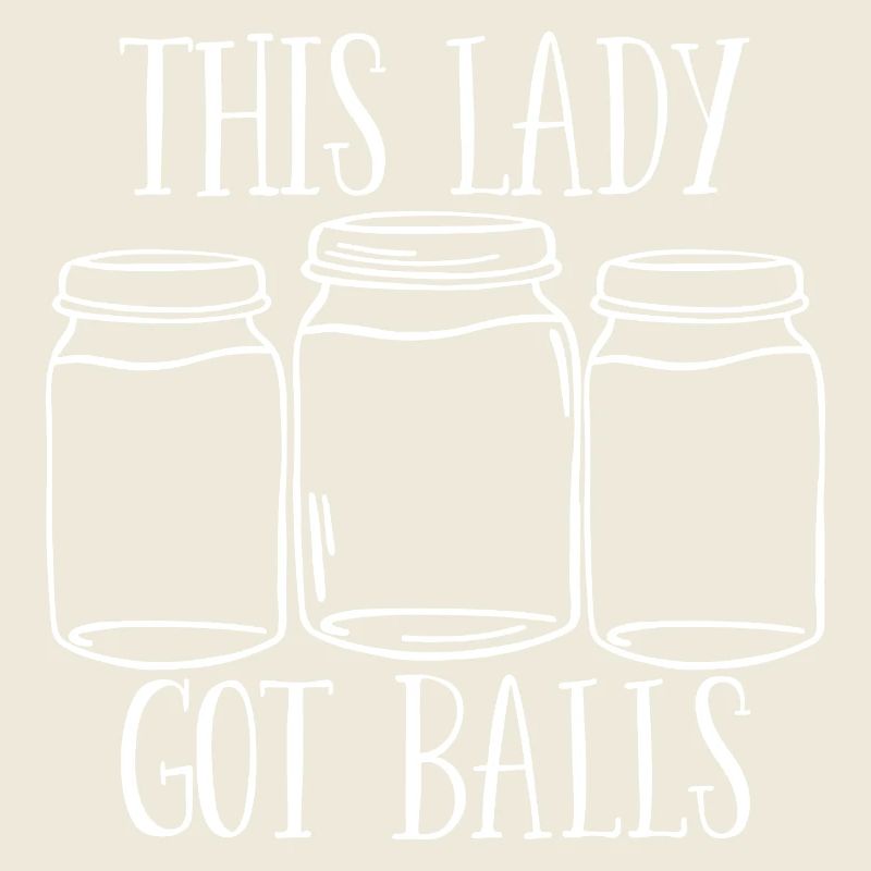 Lustige Einmachung, diese Dame hat Eier