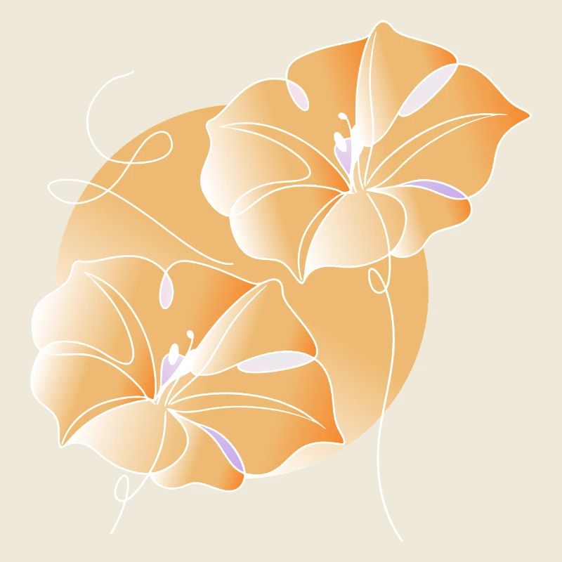 Illustration de fleurs en dessin lineal