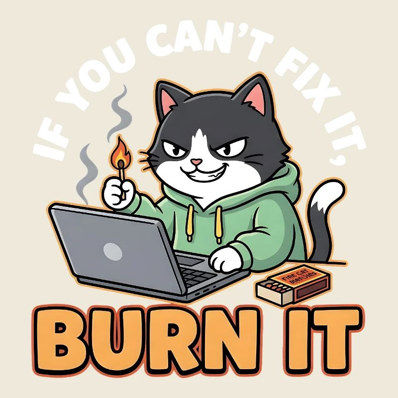 Burn It – Lustiger Spruch für Programmierer