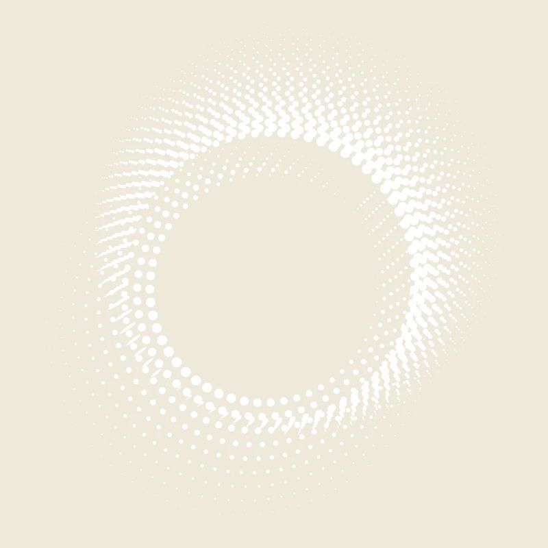 Spirale en points concentriques