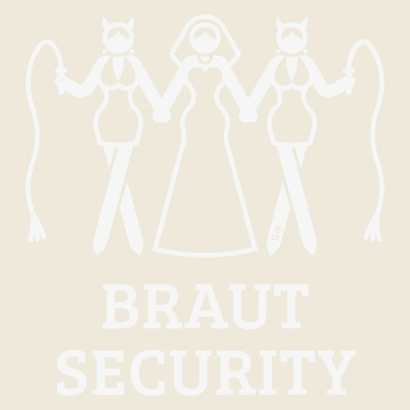 Braut Security (JGA Polterabend Peitsche / White)