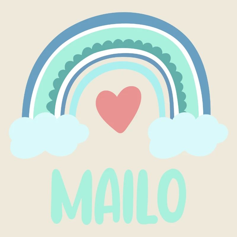 Mailo Name Regenbogen Baby