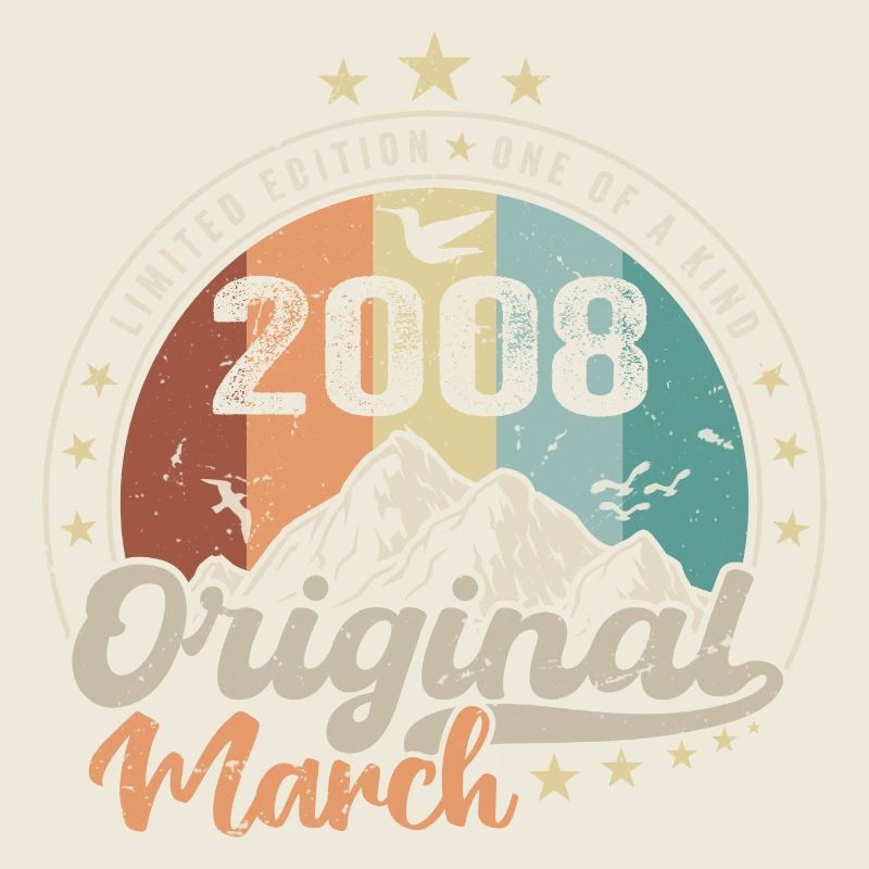Birthday gift born in March 2008 retro 2008