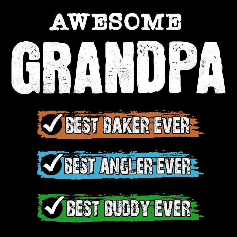 Opa bester Angler Bäcker Kumpel Buddy