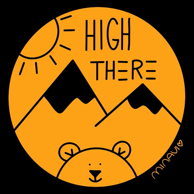 High there / Berge Bär / Wandern / Comic by minavi