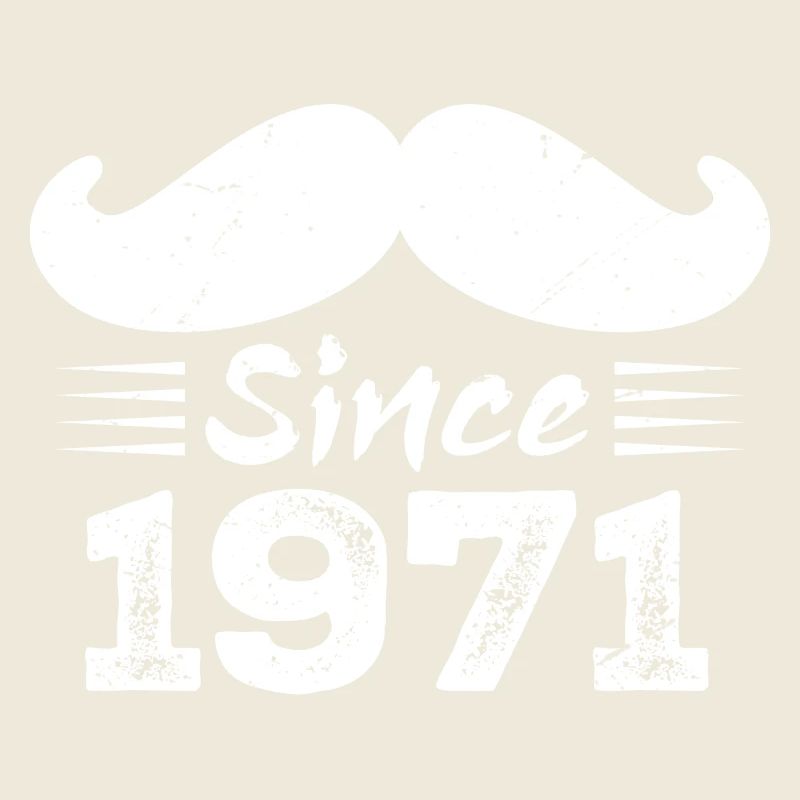Geschenk zum 53. Geburtstag - Vintage 1971 Schnurrbart