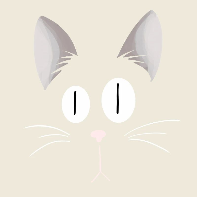 Visage de chat i tête de chat je fais face