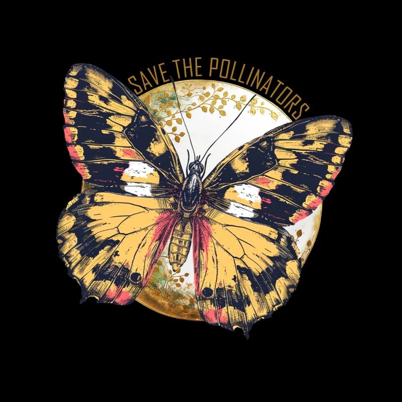 Save the Pollinators - Yellow Butterfly
