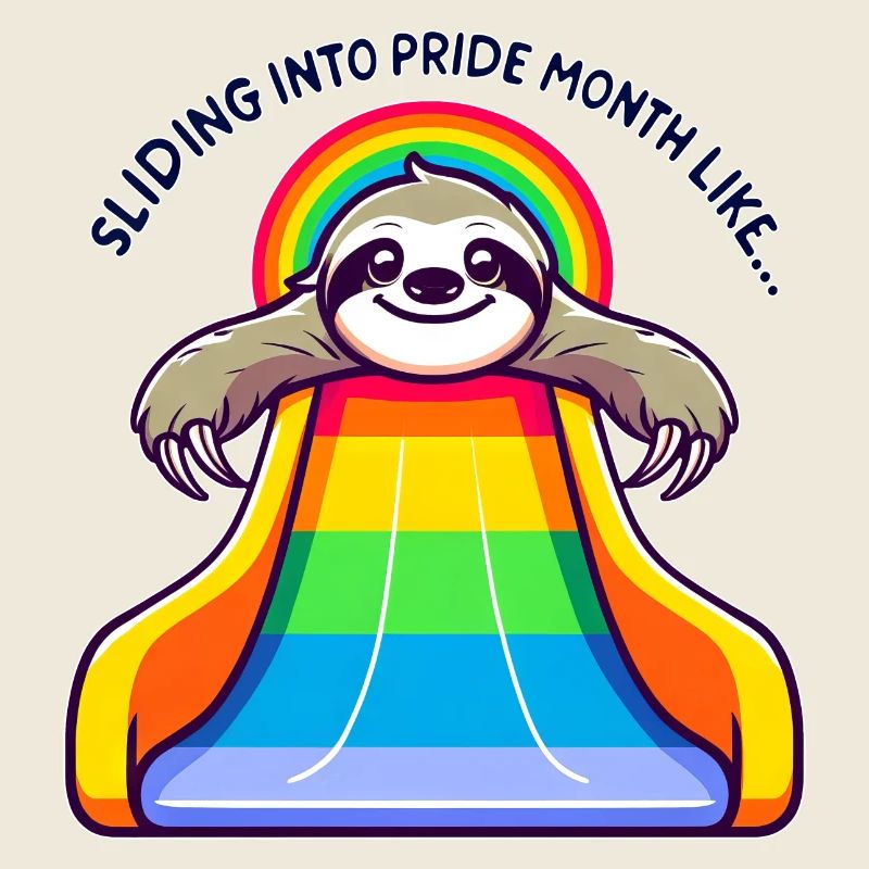 LGBTQ Pride Sloth Rainbow Slide