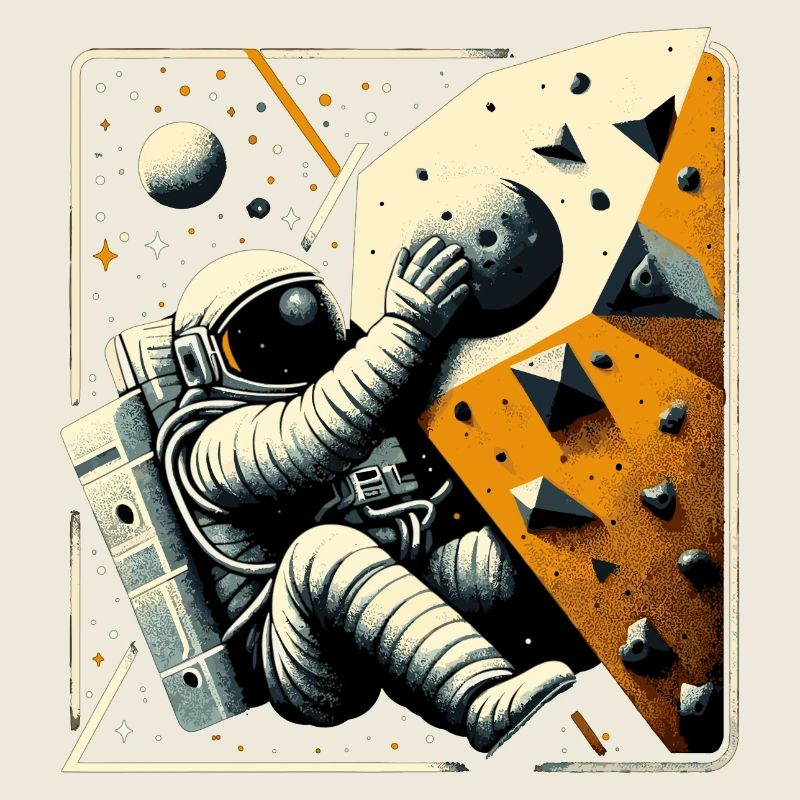 Bouldering Astronaut Spaceman Gift