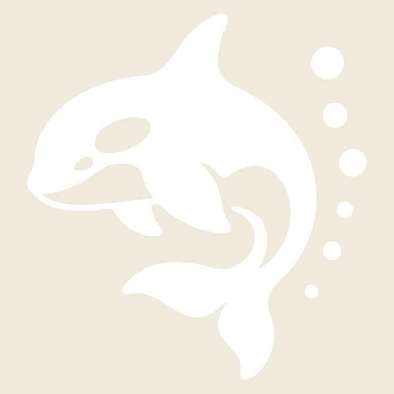 Conception minimaliste de la silhouette d’un dauphin
