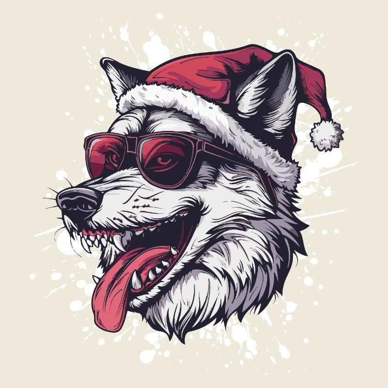 Wolf Christmas Funny
